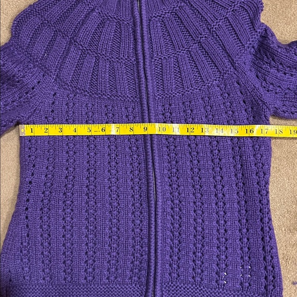 Talbots Rich Purple Cowl Neck Sweater - Picture 7 of 9